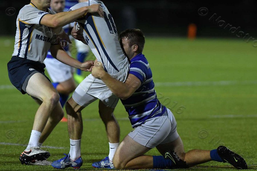 Wheaton Men\'s Rugby vs Mass Maritime.  Photo by Keith Nordstrom